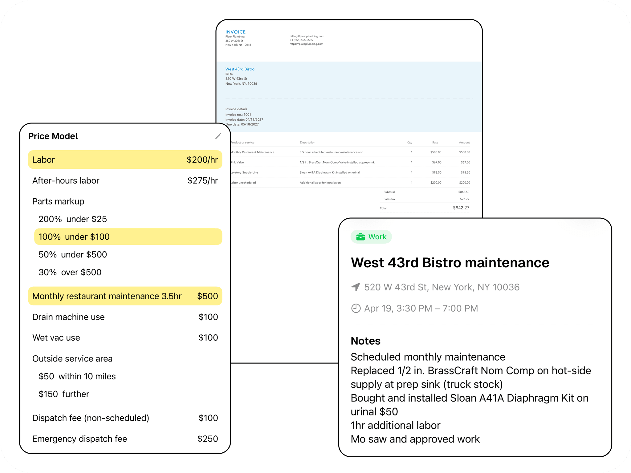 Sitesist quote and invoice generation